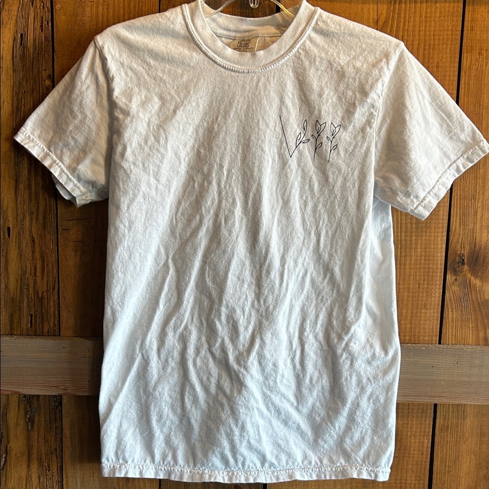 Comfort Colors White Tee with Subtle Graphic